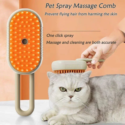 "3-in-1 Pet Spray & Massage Brush – Hair Removal & Bath Comb"