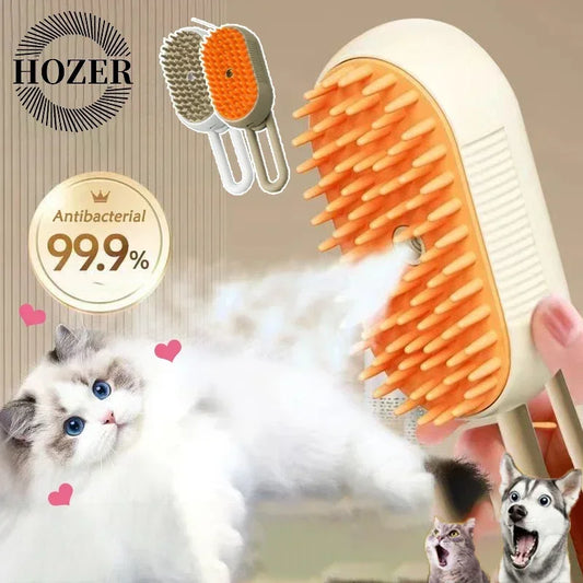 "3-in-1 Pet Spray & Massage Brush – Hair Removal & Bath Comb"