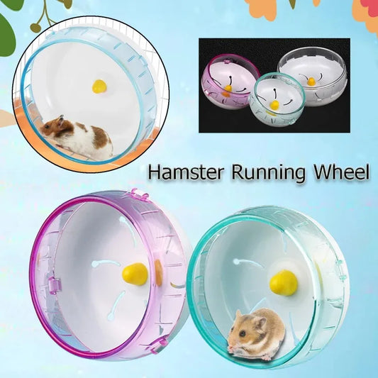 "Silent Running Disc – Transparent Jogging Wheel for Small Pets"