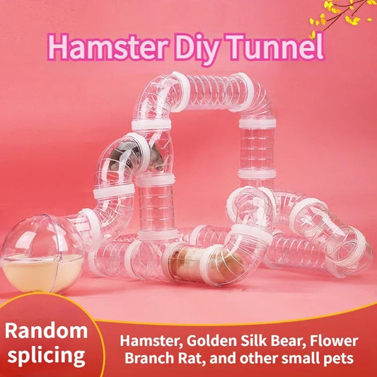 "DIY Hamster Maze & Tunnel Set – Fun Cage Accessories for Small Pets"